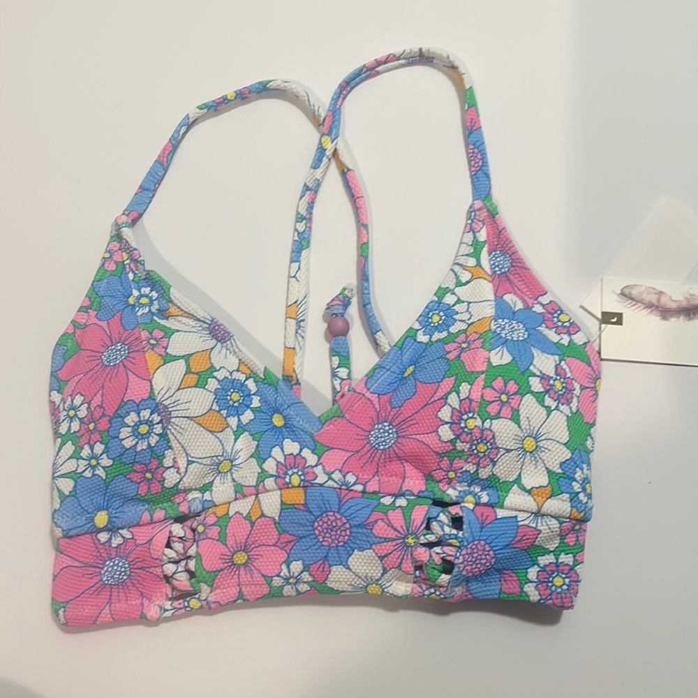 Floral print Jessica Simpson swim top